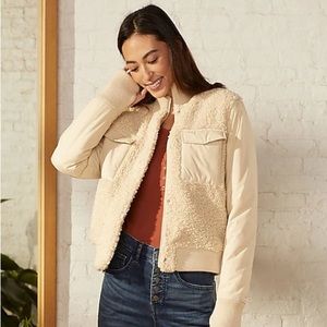 UpWest Sherpa Bomber Jacket in Taupe